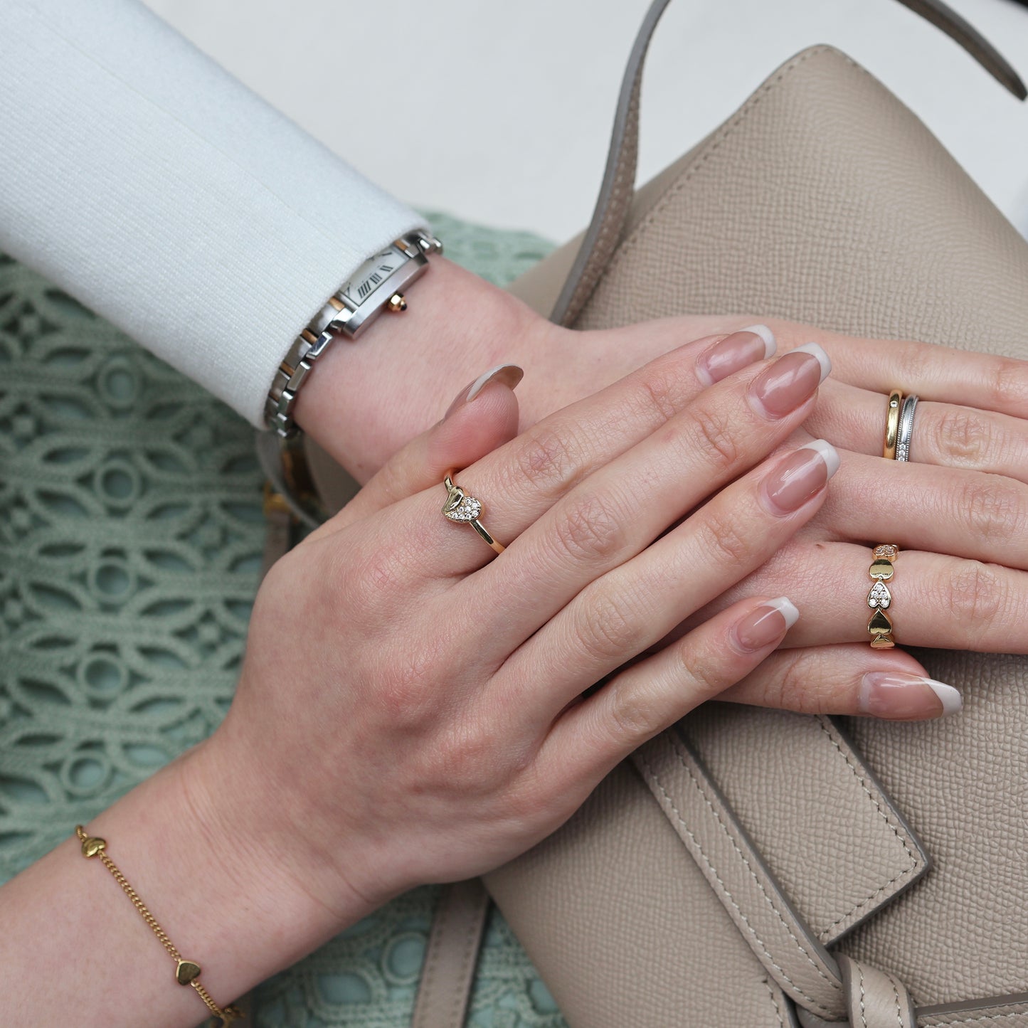 Center heart ring