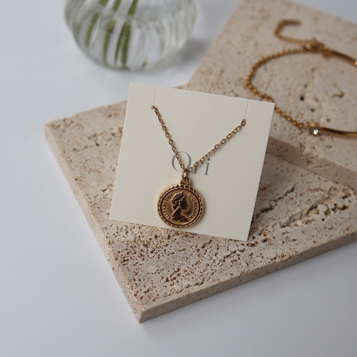 Coin necklace & Half chain brecelet