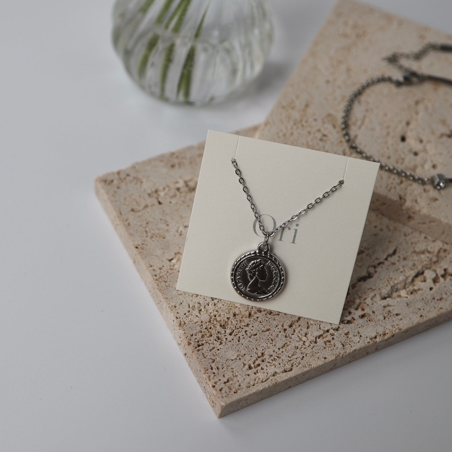 Coin necklace & Half chain brecelet