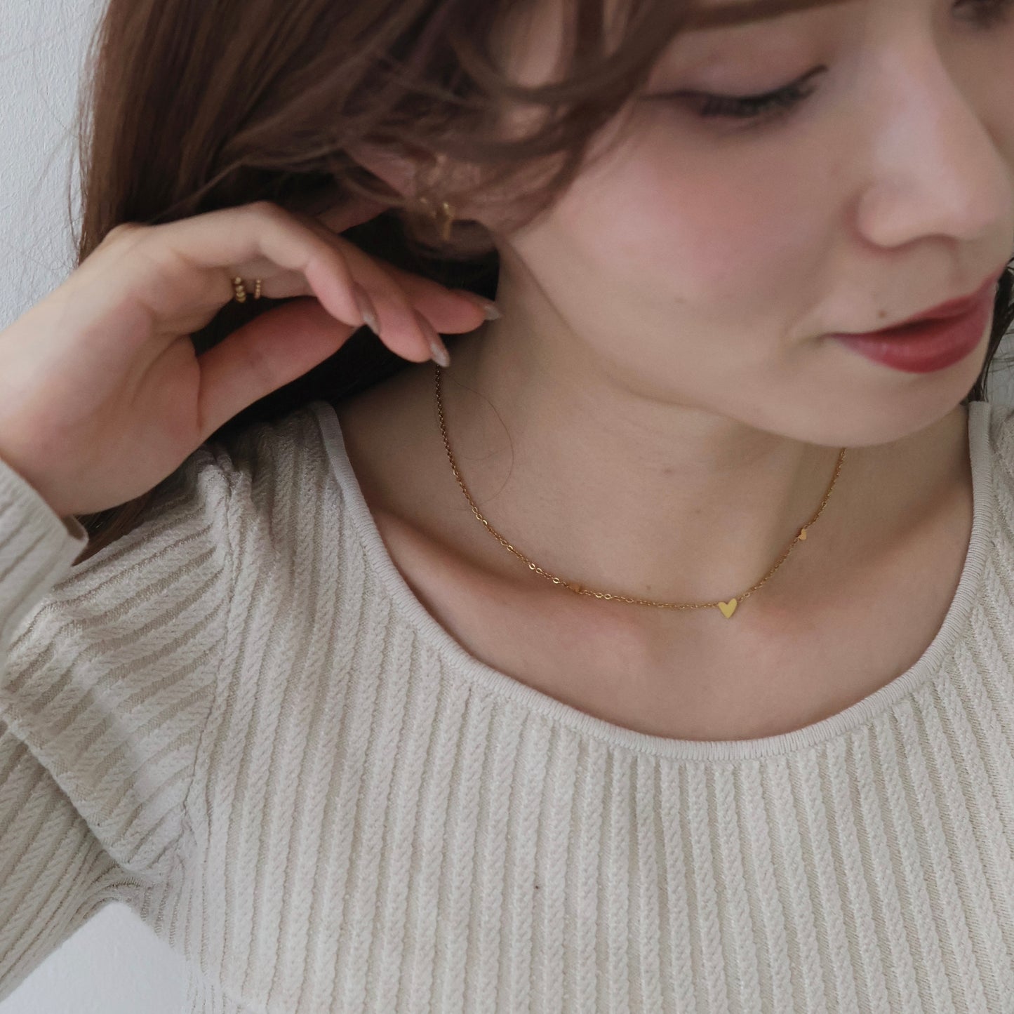 Heart chain necklace